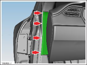 Panel - A Pillar Trim - Middle - LH (Remove and Replace)